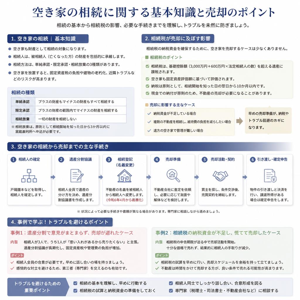 相続税の影響と売却時の注意点