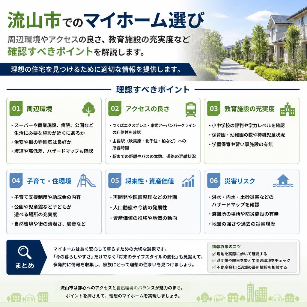 流山市でのマイホームを見つけるためのポイント